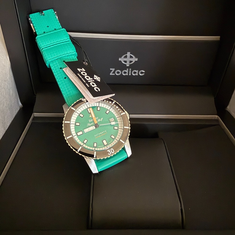 Zodiac ZO9305 Super Sea Wolf Automatic Compression Dive Watch, NWT, Box - Picture 5 of 16